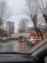 На Выездном переулке фура полностью перегородила дорогу