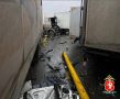 Под Первоуральском столкнулись восемь грузовиков