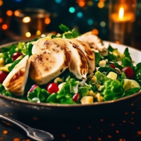 Три изысканных рецепта салатов с курицей для новогоднего стола