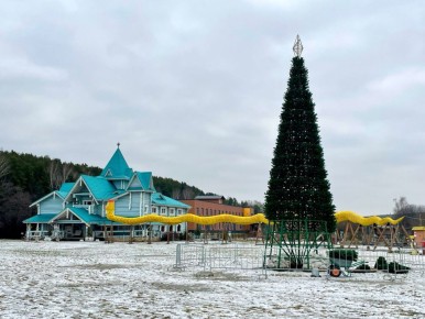 В арамильском «Парке Сказов» устанавливают новогоднюю ёлку
