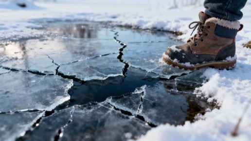 Прямо у таблички: школьник провалился под лед в Академическом
