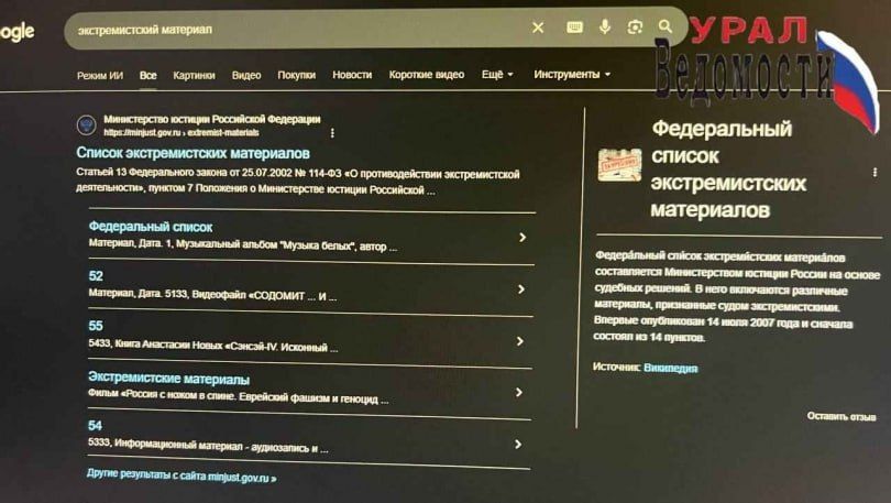 Напоминание о том, что такое экстремистский материал
