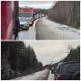 Огромная пробка сковала участок дороги ра Серовском тракте в районе Среднеуральска