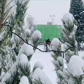 На площади 1905 года наконец-то начали заливать каток