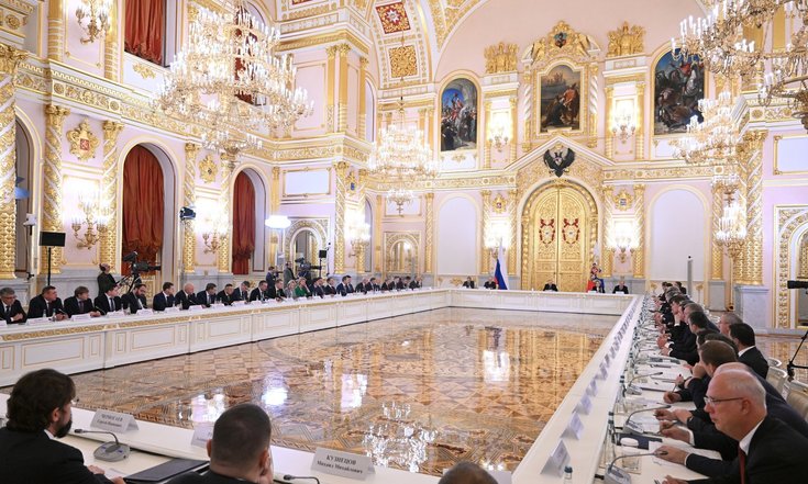 Президент России Владимир Путин в Кремле провел заседание Совета при Президенте Российской Федерации по стратегическому развитию и национальным проектам