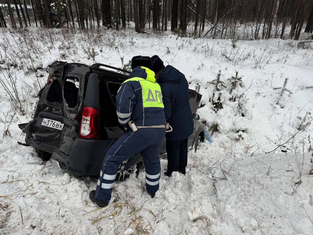 Фото с места ДТП. Госавтоинспекция Свердловской области