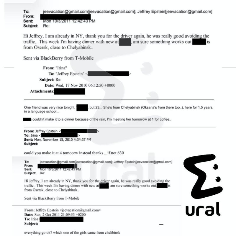 Джеффри Эпштейн интересовался девушками с Урала — его люди регулярно летали в Екатеринбург и Челябинск