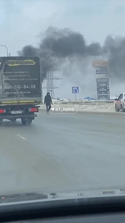 Газель вспыхнула на Кольцовском тракте