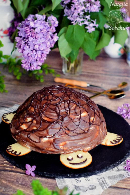 Торт 'Черепашка': как создать кулинарный шедевр всего за несколько шагов