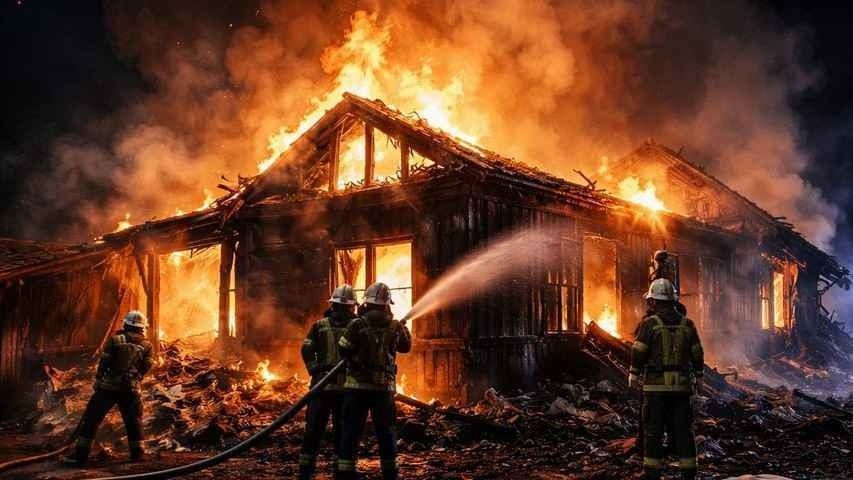 Пожар в Пелыме унёс жизнь человека: огонь охватил 140 квадратов