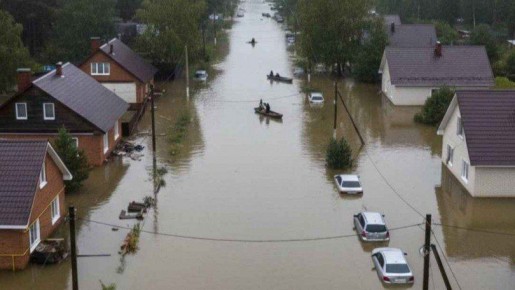 Микрорайон в Академическом районе Екатеринбурга затопило