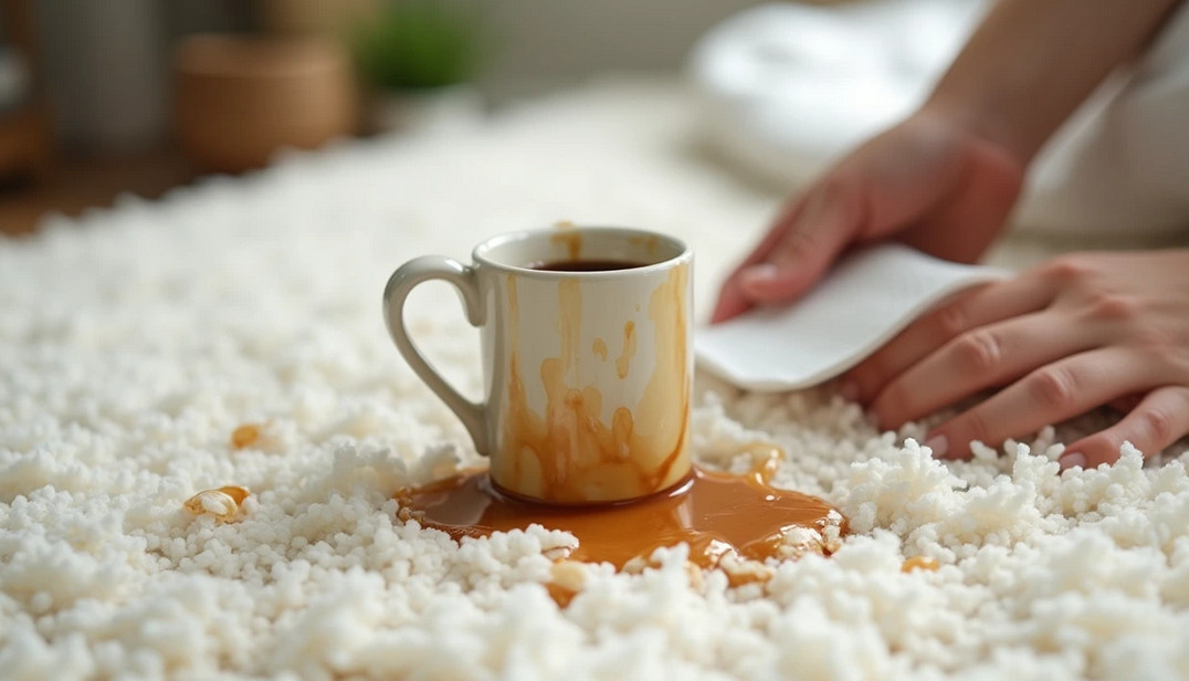 Спасаем ковер: Как удалить пятна от кофе без следа