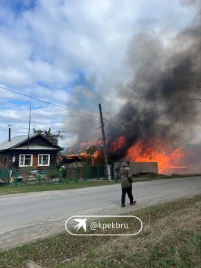 Площадь пожара в Бисерти достигла 800 квадратных метров — МЧС