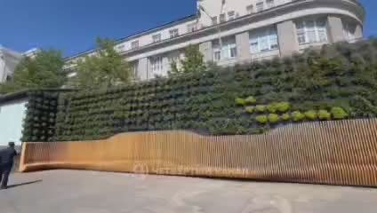 Необычный вертикальный сад из хвойных кустарников появился в центре Екатеринбурга