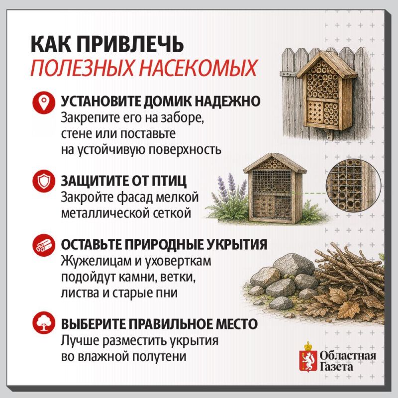 Нынешнее лето, щедрое на дожди и тепло, обнажило одну не очень приятную проблему: сады и огороды свердловчан атакуют прожорливые вредители, а естественных борцов с ними – насекомых-хищников почти не видно Нынешнее лето, щедрое на дожди и тепло, обнажило одну не очень приятную проблему: сады и огороды свердловчан атакуют прожорливые вредители, а естественных борцов с ними – насекомых-хищников почти не видно