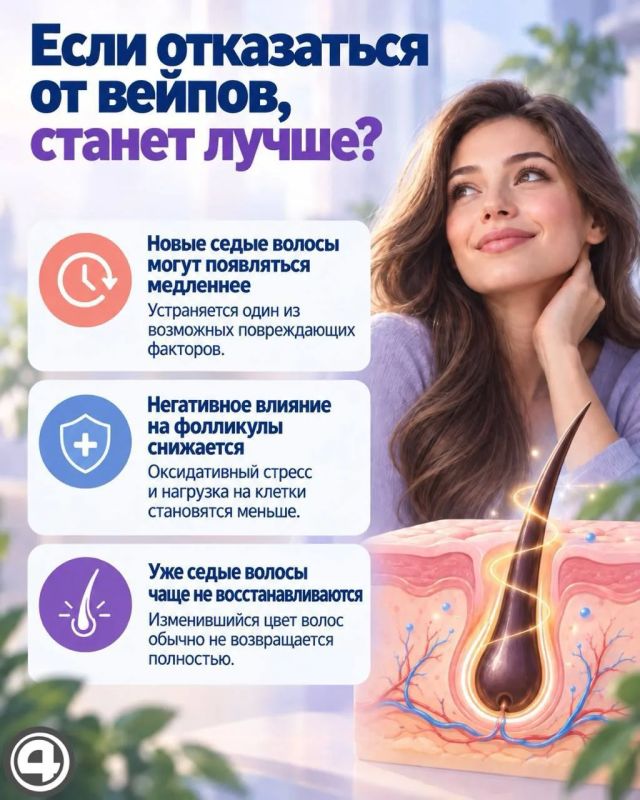 Как курение вейпов влияет на рост седых волос, рассказал эксперт Как курение вейпов влияет на рост седых волос, рассказал эксперт