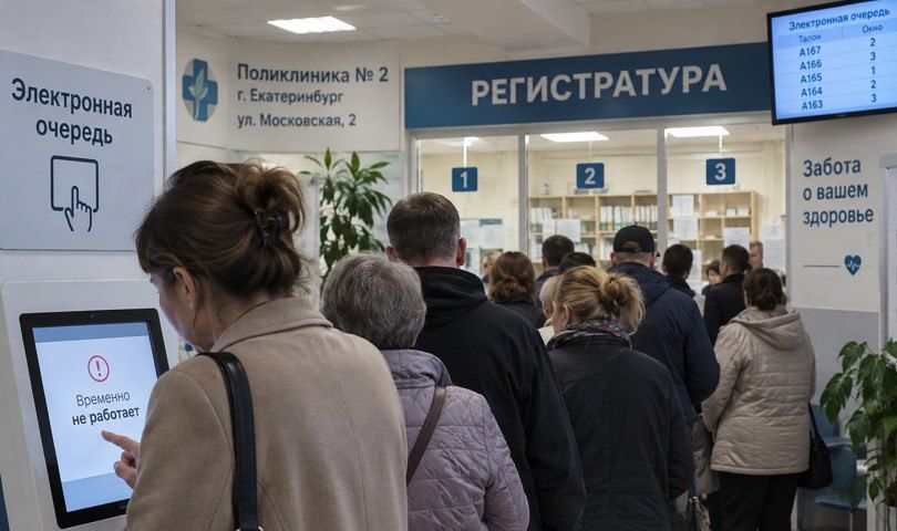 Екатеринбуржцы пожаловались на очереди в поликлиникке на улице Московской