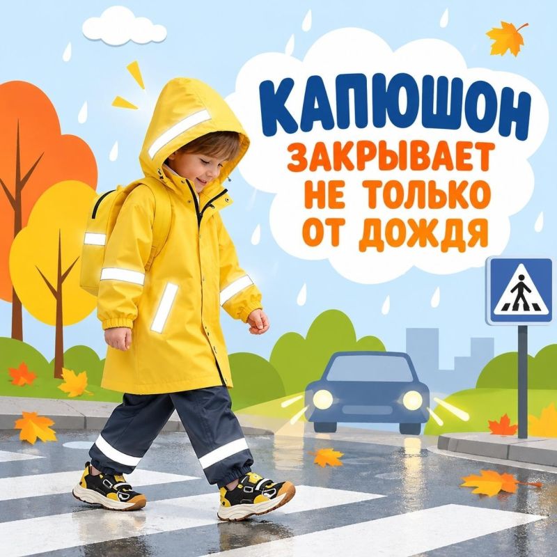 Капюшон на голове — внимание на дороге!