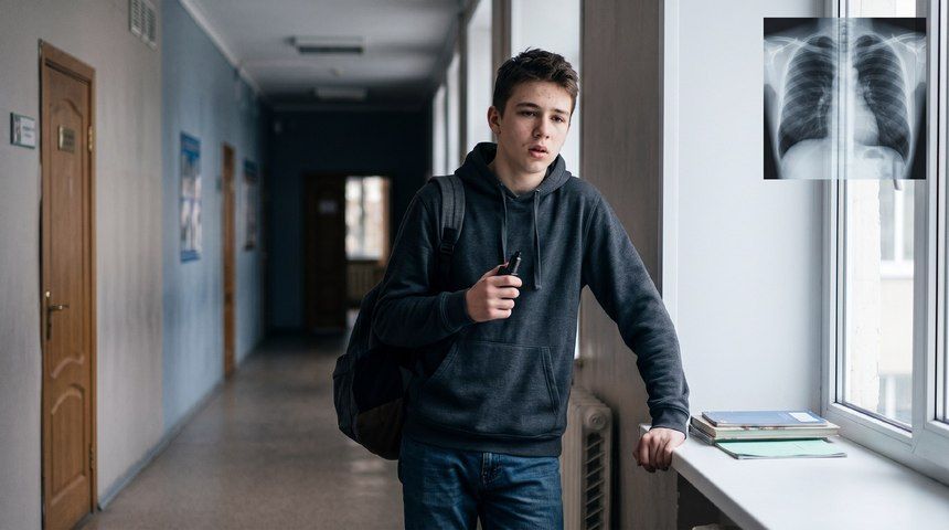 Вейпы уничтожили лёгкие 16-летнего школьника на 90%