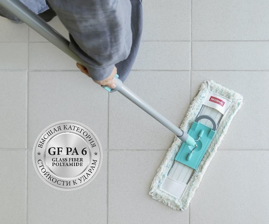 Эффективное чистка кафельного пола с помощью швабры Hausmann Professional HM-49