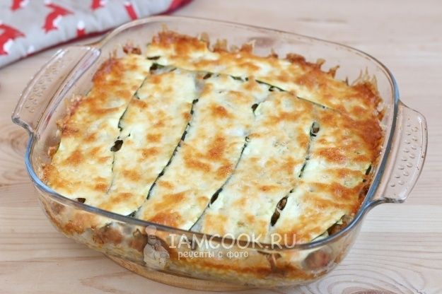 Летняя овощная лазанья с рисовым слоем и куриным фаршем — простой способ вкусно на ужин